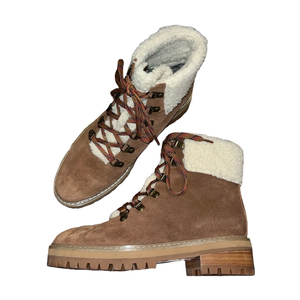 RENVY Myra Suede and Faux Fur suede Boots - Size 6.5